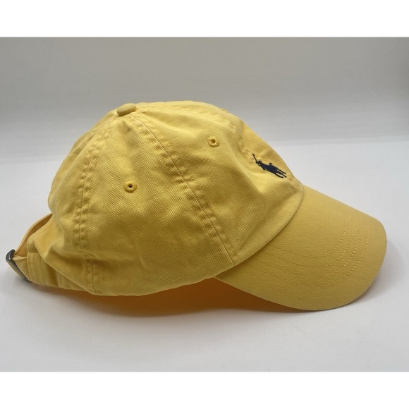 Polo Ralph Lauren Cap Men's One Size Cotton Embroidered Twill Ball Yellow Pony - Picture 3 of 5